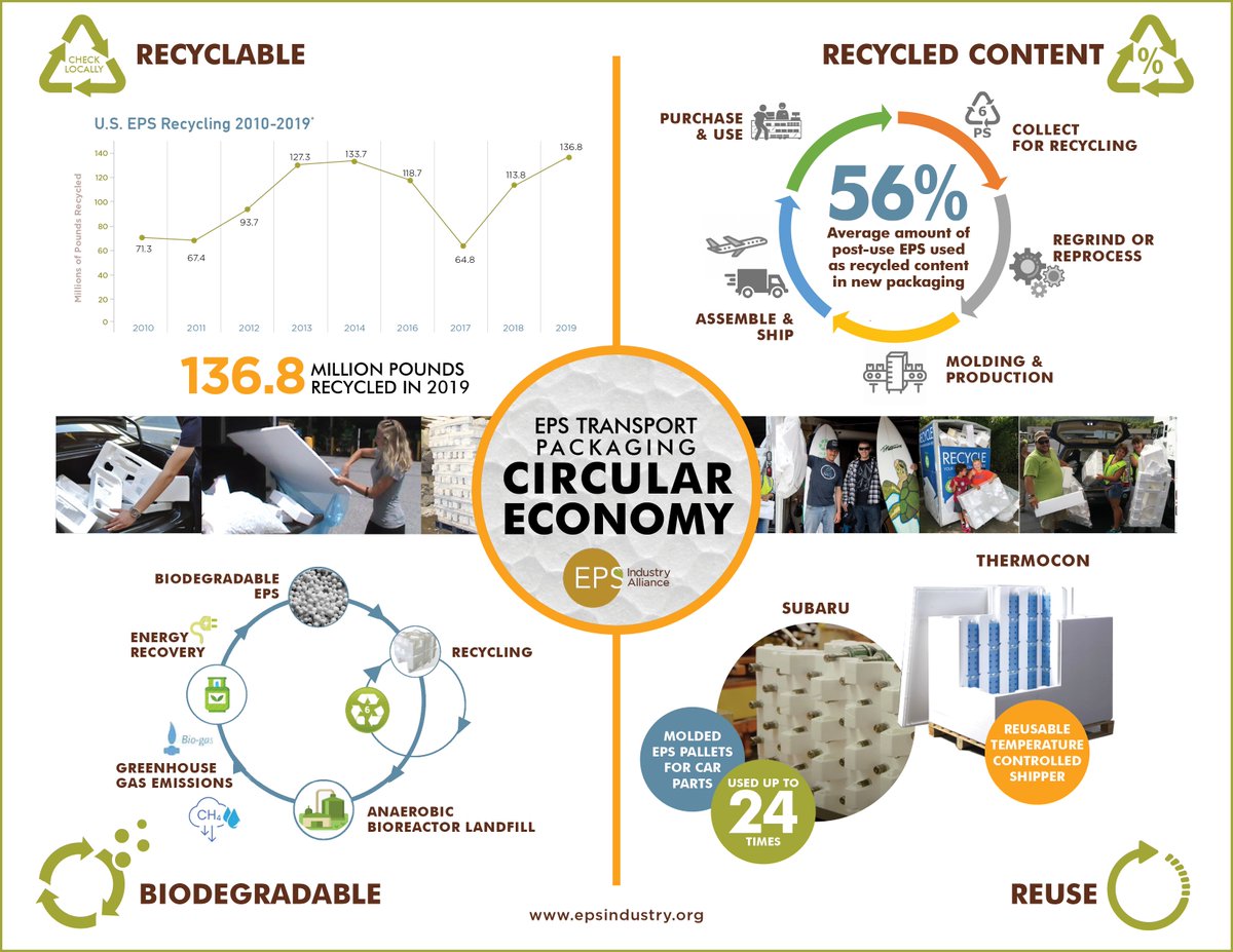 EPS fits into a #circulareconomy!

Click below for our infographic that highlights the different areas of a circular economy including recycling, recycled content, reuse &amp; biodegradability.

Want to learn more about EPS? Go to epsindustry.org