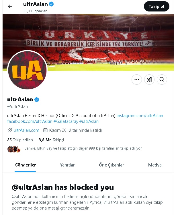 Malum taraftar grubu tag açmış  ve kendi taraftarından destek alamamış mı neden ki acaba bir şey mi oldu