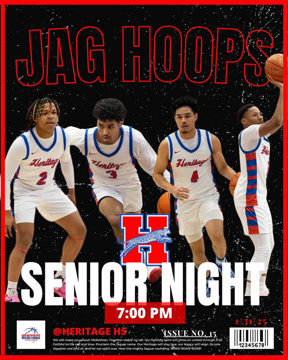 Heritage boys bball (@heritageboysbb) on Twitter photo π¨ SENIOR NIGHT!!π¨
π: Ennis HS
π: 7 PM
π: Midlothian Heritage HS
ποΈ: midlothiansports.rankone.com/Website/Main/Cβ¦
#NoExcuses #SWC #GD2BAJ
<a href="/MidloHeritage/">Heritage HS</a> <a href="/MISD_Athletics/">Midlothian ISD Athletics</a> π¨ SENIOR NIGHT!!π¨
π: Ennis HS
π: 7 PM
π: Midlothian Heritage HS
ποΈ: midlothiansports.rankone.com/Website/Main/Cβ¦
#NoExcuses #SWC #GD2BAJ
<a href="/MidloHeritage/">Heritage HS</a> <a href="/MISD_Athletics/">Midlothian ISD Athletics</a>