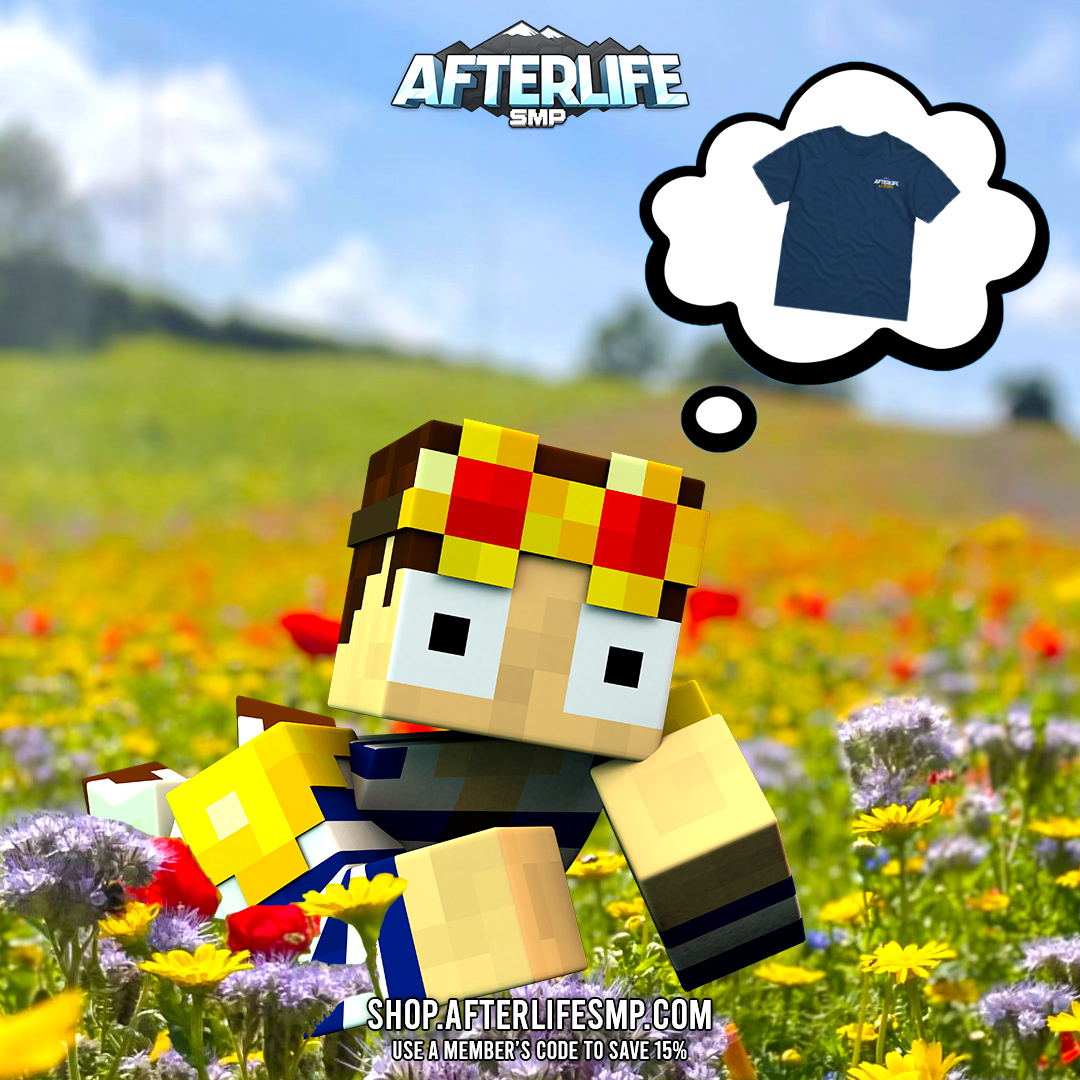 🌸 <a href="/HqFish/">PuffingFishHQ</a> was just vibing in the flowers… until the horrifying realization hit, THE SHIRT IS ALMOST GONE! 😱

Don’t sleep on this! Get your AfterLife 10-Year Anniversary Shirt before it disappears forever today!

🛍️ shop.afterlifesmp.com