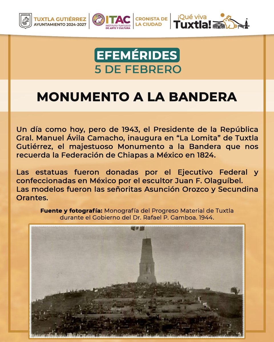 ITACTuxtlaGtz's tweet image. #Efeméride 5 de febrero: Monumento a la Bandera.

#ITAC #ViveTuCultura #SomosITAC