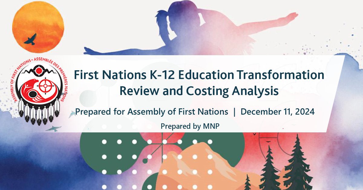 1/ The latest AFN K-12 First Nations Education Transformation Costing Analysis Report indicates that Canada is failing to uphold its fiduciary obligations by neglecting First Nations education infrastructure.