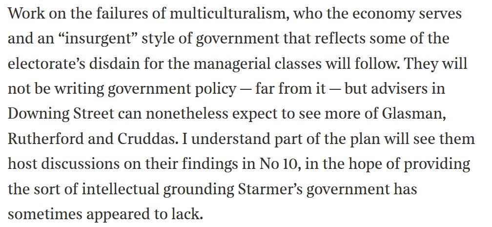 StuartBudd1's tweet image. If you think Labour is now 'Tory like' then there is worse to come.

Morgan McSweeney is copying Lord Glasman's #BlueLabour with Jon Cruddas as advisor.

Expect more of:
Identity politics
Anti immigration (No FoM/single market)
Failure of multiculturalism
archive.fo/GQF7u