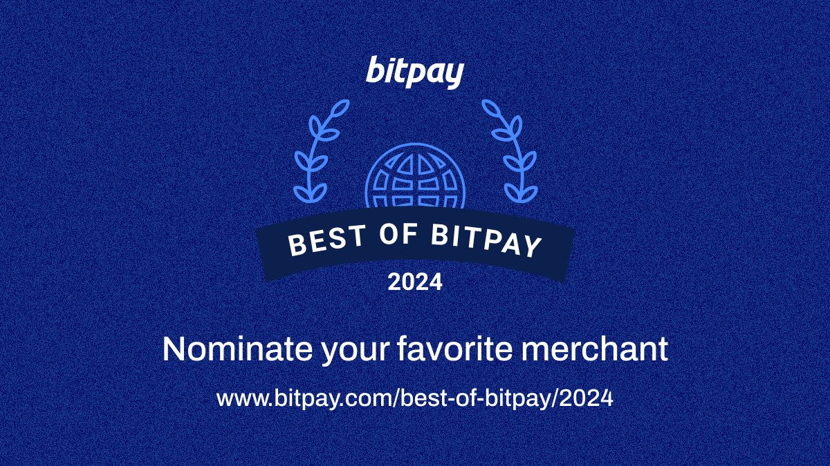 🗓️ Last Day to nominate your favorite BitPay Merchants! Categories  includes automotive, clothing, travel, watches, jewelry, etc. 👉  https://t.co/VNENioHKng 🗳️ Voting starts Feb 1 – 28 #BitPay #Bitcoin # crypto #BestofBitPay
