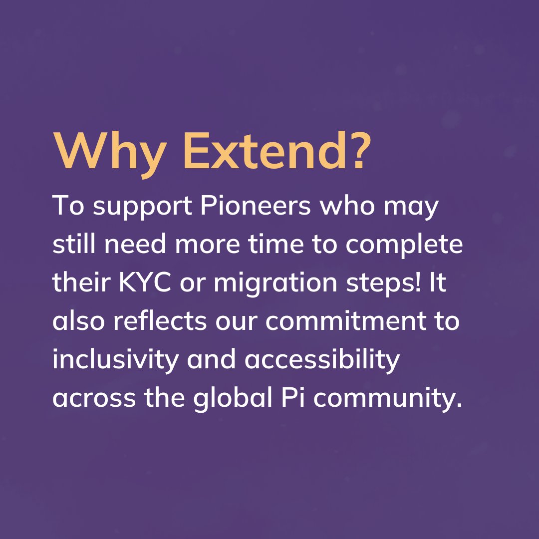 PiCoreTeam's tweet image. Learn more about the Grace Period extension of KYC and Mainnet migration deadlines to February 28, 2025—why we&apos;re extending, what Pioneers should do, and why the Period is important. 

Remember: the extension is independent of Open Network timing.
minepi.com/blog/grace-per…