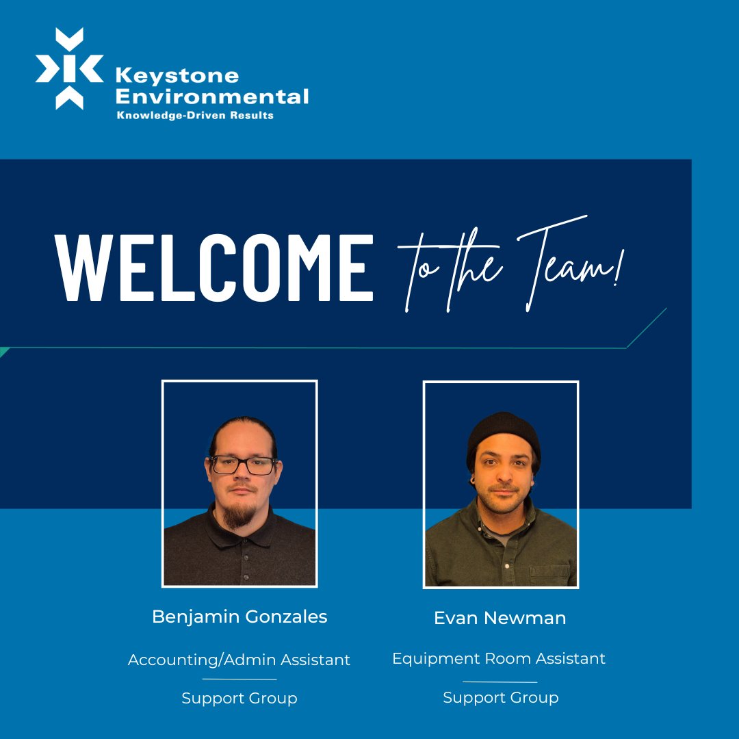 KeystoneEnv's tweet image. New year, new team members!

Please welcome Baljinder (Support Group), Cara (Biology), Charmaine (Engineering), Benjamin (Support Group), and Evan (Equipment Room) to the Keystone Environmental team. #EnvironmentalExperts #GreatPlacetoWork #GPTWCertified #EnvironmentalConsulting
