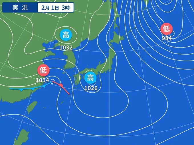 おはようございます。雪やむけど西に南岸低気圧が発生してまして、東京に雪降らせるやつなので日曜日に降るんじゃないか?っていう感じ? 