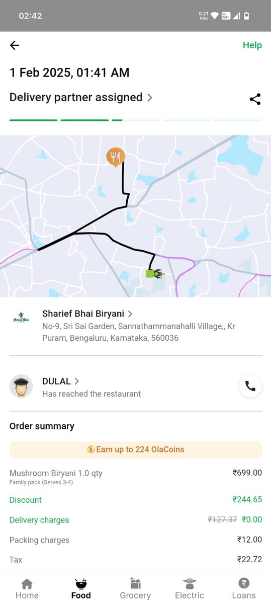 CharanDeep97253's tweet photo. Absolutely unacceptable service from @ola_supports   Ordered biryani over 60 minutes ago, and it's still stuck at the pickup location. The restaurant is CLOSED, and customer support is useless—no response, no cancellation option! Fix this NOW or process my refund ASAP! @Olacabs https://t.co/I7TmZOIBaY