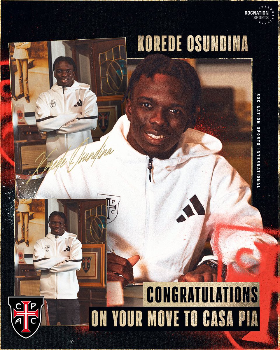 Congratulations <a href="/Korede_Osundina/">Oluwakorede Osundina</a> on your move to <a href="/casapiaac/">casapiaac</a> ⚫️⚪️

Good luck on your new chapter in Portugal 🇵🇹
