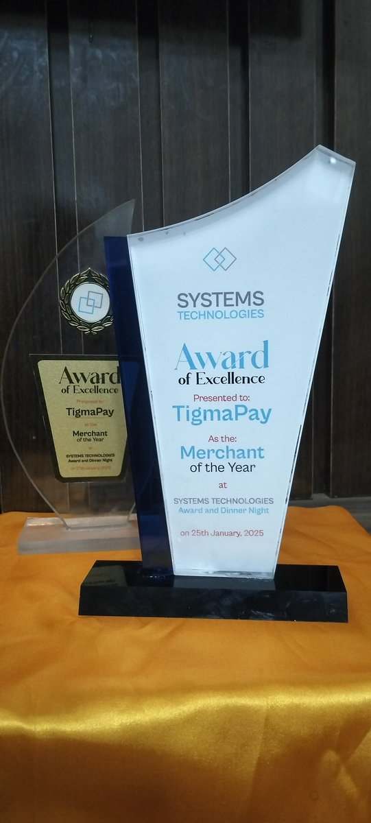 TigmaPay's tweet photo. We are thrilled to announce that TigmaPay has been honored with the Award of Excellence as Merchant of the Year at d Systems Technologies Award Night
This incredible achievement is a testament to the hard work of our amazing team and the unwavering support of our loyal customers https://t.co/8mjrgORPkM