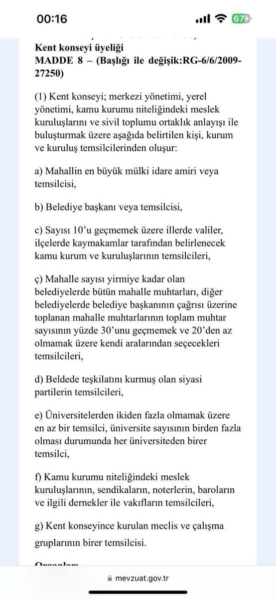 Kent konseyi üye 8-f)  meslek kuruluşlarının, sendikaların, noterlerin, baroların ve ilgili dernekler ile vakıfların temsilcileri 
Seçimde Baro ve kuruluşlar  1 oy Hakkı varken  yönetmenlikte olmayan spor kulüpleri 257 oy kullanacak ise seçim Kent konseyi değil SPOR KONSEYİ olur