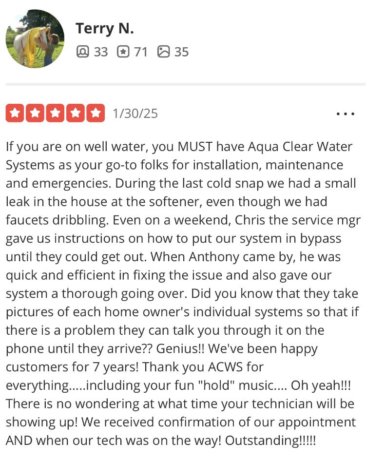 aquaclearws's tweet photo. The Aqua Clear ⭐⭐⭐⭐⭐ Experience https://t.co/KMxdTjYh38