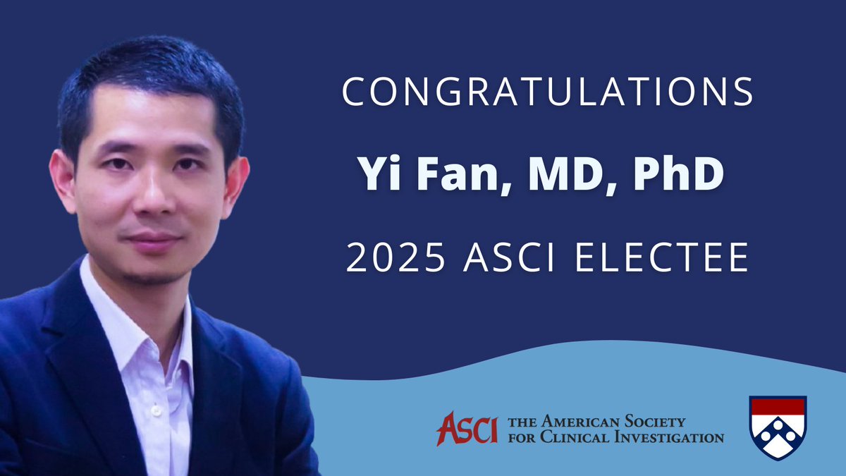 Penn Medicine CSO (@pennmedcso) on Twitter photo Congratulations to Yi Fan (<a href="/PennRadOnc/">Penn Radiation Oncology Residency</a>) on his election to <a href="/the_asci/">ASCI</a>! Learn more about Dr. Fan & his work here➡️ med.upenn.edu/fanlab/ <a href="/PennCancer/">Penn Medicine - Abramson Cancer Center</a> <a href="/UPenn_I3H/">Institute for Immunology and Immune Health (I3H)</a> <a href="/PennCVI/">PennCVI</a> Congratulations to Yi Fan (<a href="/PennRadOnc/">Penn Radiation Oncology Residency</a>) on his election to <a href="/the_asci/">ASCI</a>! Learn more about Dr. Fan & his work here➡️ med.upenn.edu/fanlab/ <a href="/PennCancer/">Penn Medicine - Abramson Cancer Center</a> <a href="/UPenn_I3H/">Institute for Immunology and Immune Health (I3H)</a> <a href="/PennCVI/">PennCVI</a>