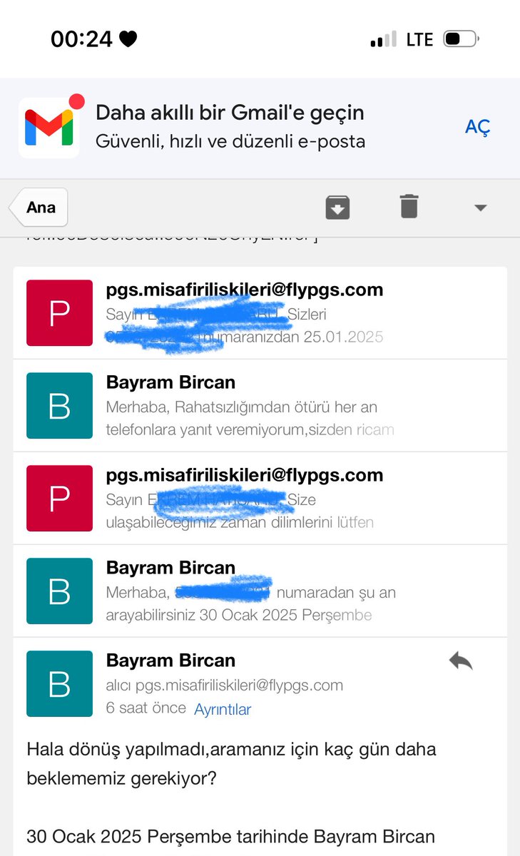 yagmurcanhat's tweet photo. @pegasusdestek Hala dönüş yapılmadı ve hala bilgilendirme almak için sürekli email atmak zorunda kalıyorum,Ajet firması kadar olamadınız! https://t.co/2aqFj0DPUR