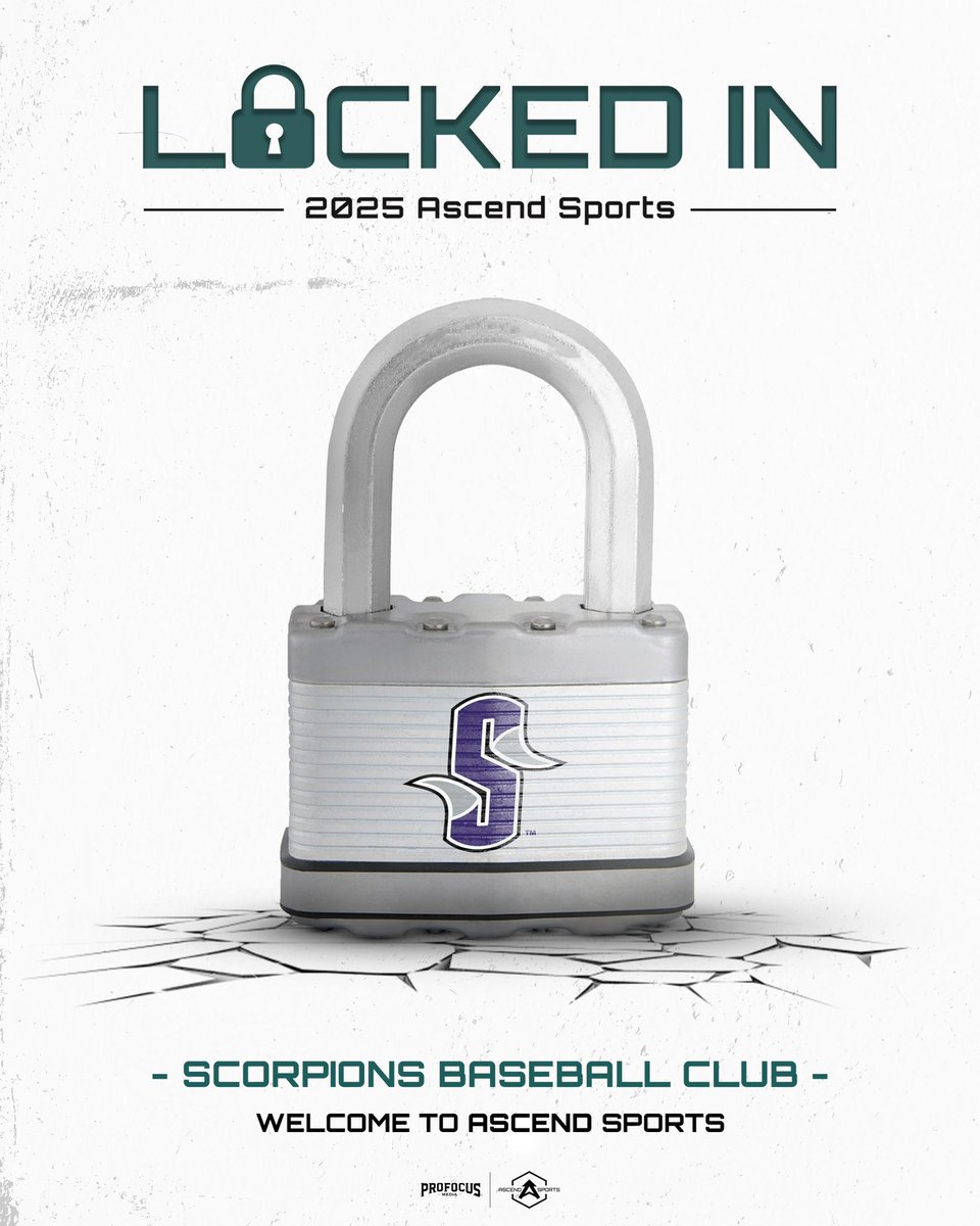 AscendSG's tweet photo. Scorpions Baseball is #LockedIn with Ascend Sports Group for 2025.

We are excited to get to work with you this summer!

@ScorpNationSE | @ScorpsALPurple 

#AscendSG25 https://t.co/Sypg9u4q9R