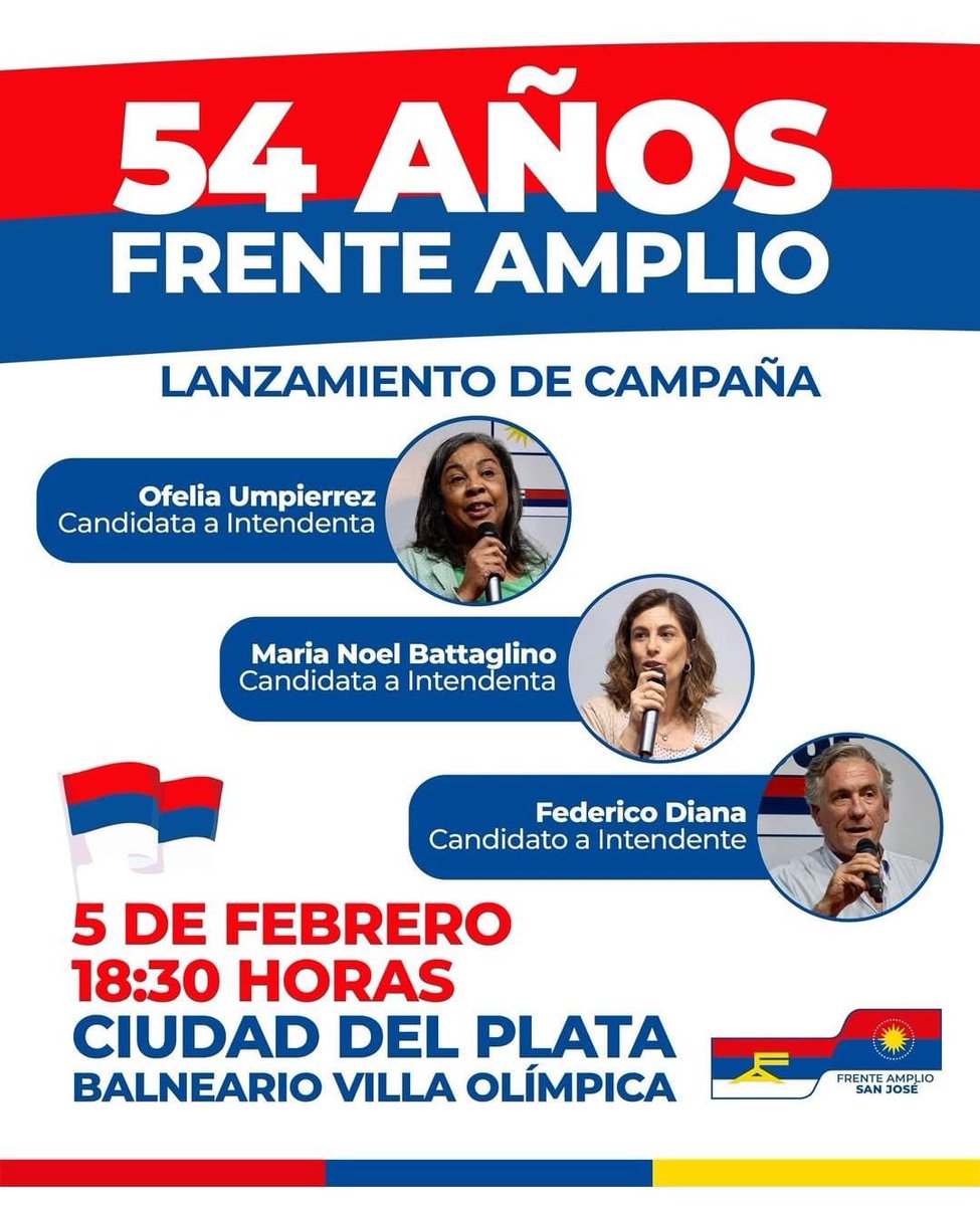 ElAbrazo_UY's tweet photo. Acompañamos las candidaturas de las compañeras y compañeros en San José 🙌 
Con especial alegría por nuestra compañera @mnoelbattaglino 💕

@Frente_Amplio https://t.co/KbIvNG1sT9