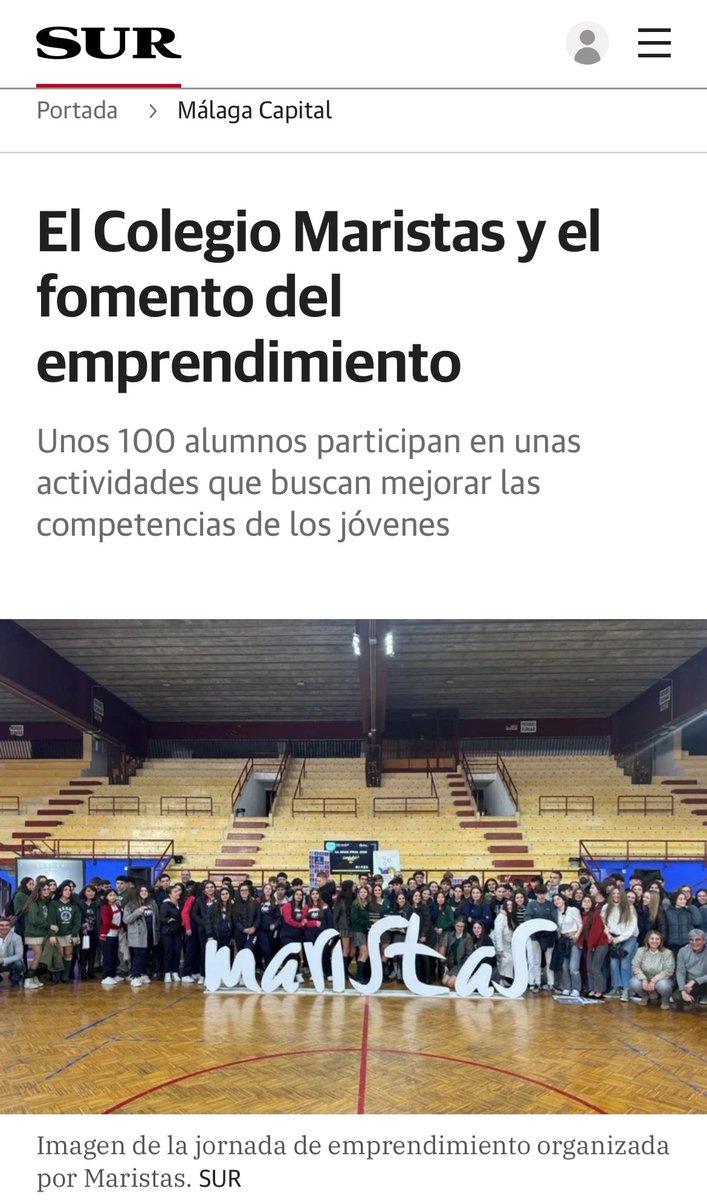 MaristasMalaga's tweet photo. 🗞️📰SOMOS NOTICIA📰🗞️ en @DiarioSUR con nuestro #BusinessWorkshop de #emprendimiento de la mano ✍️ de
@Matias_slb
#ViveMaristas #masqueaulas https://t.co/ftt818n3X0