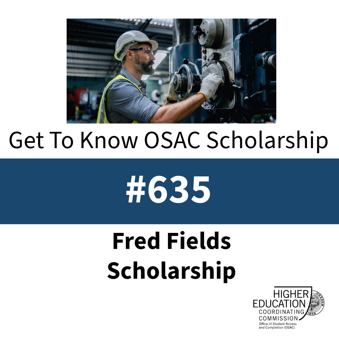 OSAC's tweet image. Welcome to scholarships week- featuring scholarship #635

Explore the 600+ scholarships available in the OSAC Scholarship Catalog. Students can save this scholarship in Section 2 of their application.
 
Learn more at: osacapps.hecc.oregon.gov/Catalog/Defaul…