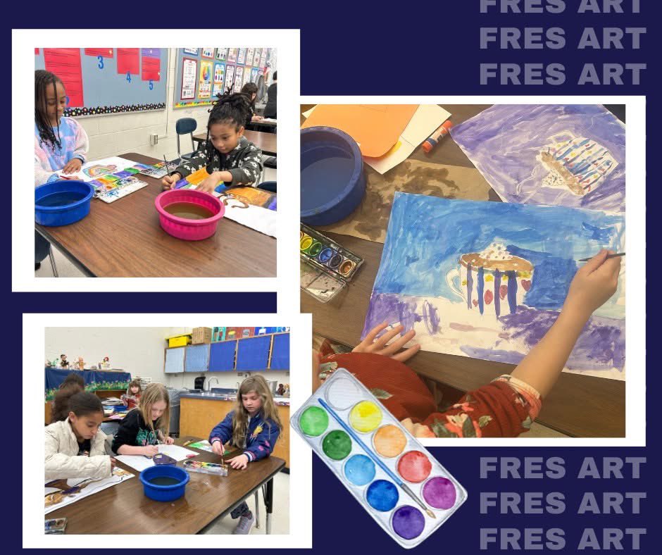 🎨☕ <a href="/FutralWolfPack/">FutralRoadElementary</a> 2nd grade artists have been busy creating 3D hot cocoa watercolor paintings! Using shading techniques and creative details, they brought their cozy cups to life. 🖌️✨ <a href="/GriffinSpalding/">Griffin-Spalding K12</a>