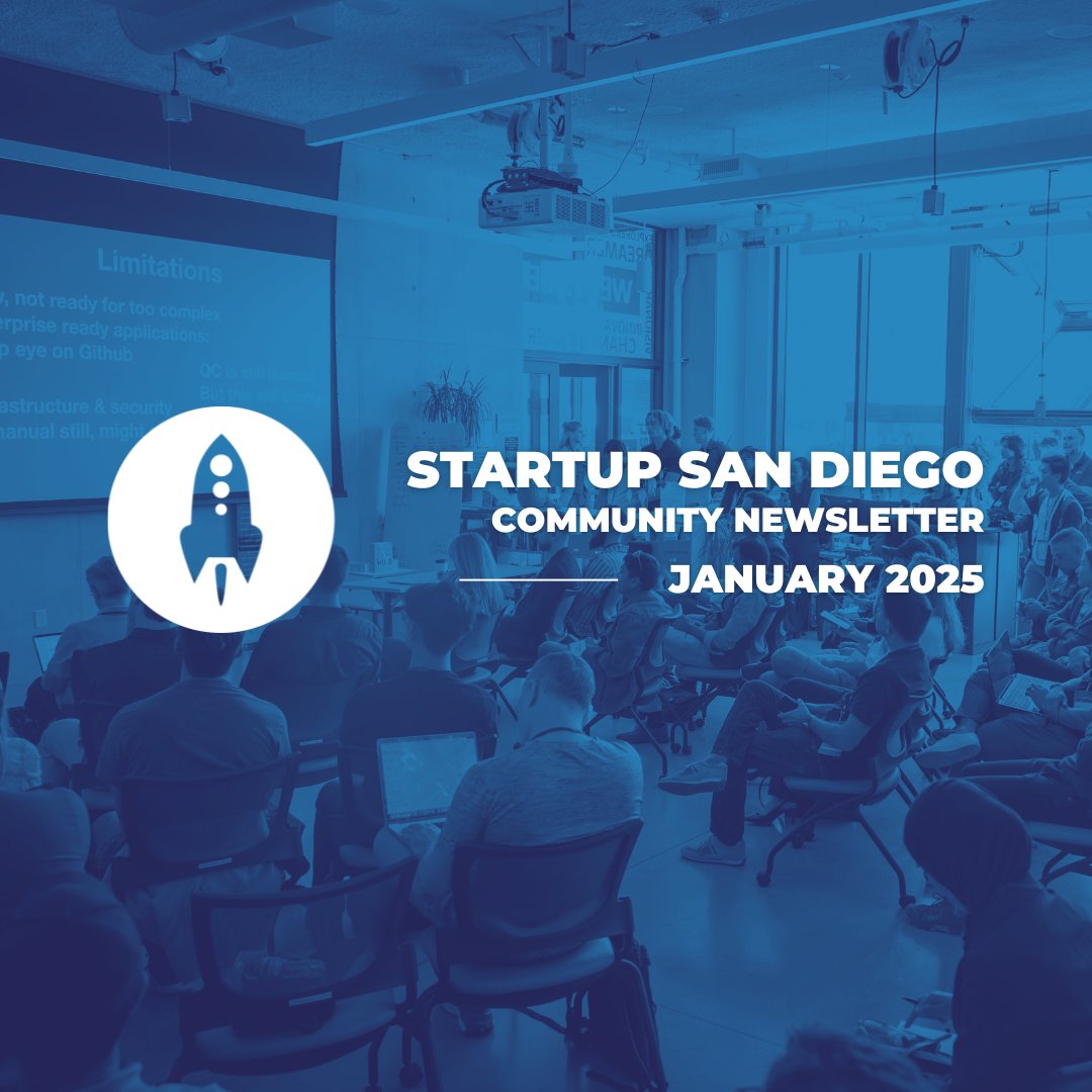 The first newsletter of the year is officially out! In this January edition, we released the Startup San Diego 2025 calendar!

🚀 Read the full newsletter on Startup SD updates and ecosystem events/opportunities: mailchi.mp/startupsd/janu…

#StartupSD #Community #StartupSanDiego