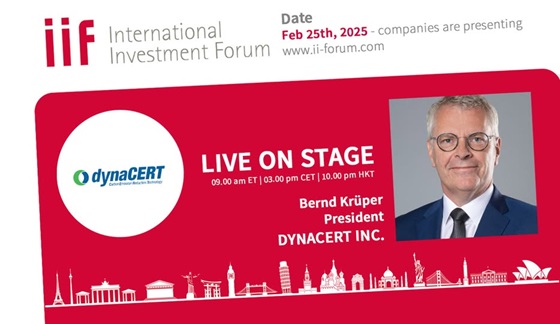 NancyMassicotte's tweet image. @BerndKrueper President of @dynaCERT will be presenting live at the 14th IIF on February 25, 2025, at: 09:00 AM ET | 03:00 PM CET | 10:00 PM HKT Register now: ii-forum.com/timetable-14-i… #dynaCERT #InvestmentForum #IIF $DYA $DYFSF $DMJ #SustainableTechnology