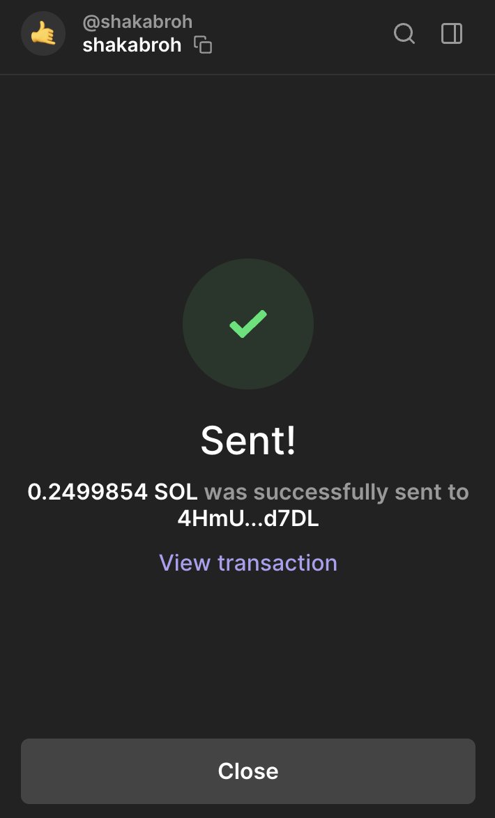 Just airdropped some sol to my active followers.

It PAYS to engage with shaka.

Another 2 sol giveaway is live. Repost and tag friends for a chance to win. Can't wait to make some of your days.