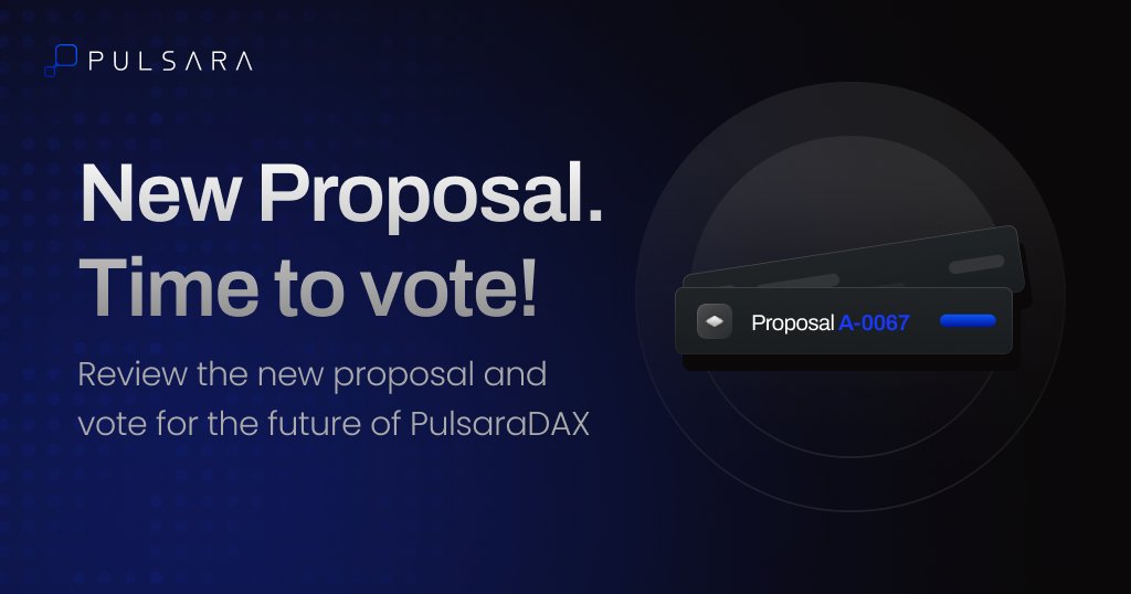 pulsara_io's tweet photo. There is a new proposal on the #PulsaraDAX. Review it and cast your vote:
🔗https://t.co/DA1x2MRuCg
#DAXProposal #SARA https://t.co/6aeM5s0mAE