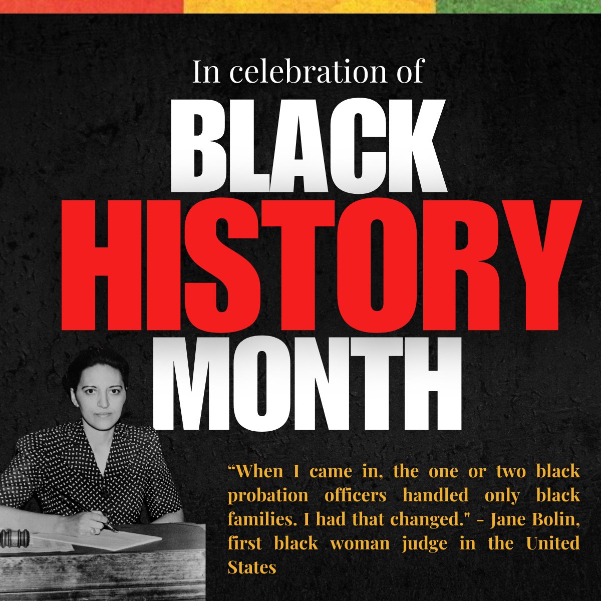 Black History Month is an opportunity to reflect on the rich and diverse history of the Black community and its impact on the world. May we honor the trailblazers and visionaries like Jane Bolin, who have paved the way for us to celebrate diversity.
