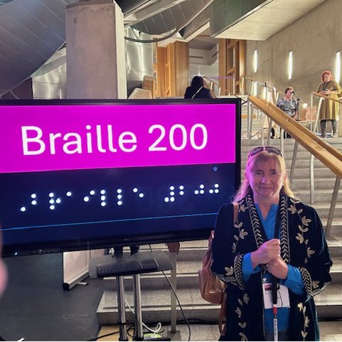 Deafblind Scotland (@dbscotland) on Twitter photo Issy McGrath, our Chairperson joined <a href="/RNIBScotland/">RNIB Scotland</a> for a Parliamentary Reception to mark 200 years of braille and celebrate its ongoing importance for people with sight loss.
It was a fantastic celebration of accessibility, and the lasting impact of braille.
#Braille200 Issy McGrath, our Chairperson joined <a href="/RNIBScotland/">RNIB Scotland</a> for a Parliamentary Reception to mark 200 years of braille and celebrate its ongoing importance for people with sight loss.
It was a fantastic celebration of accessibility, and the lasting impact of braille.
#Braille200
