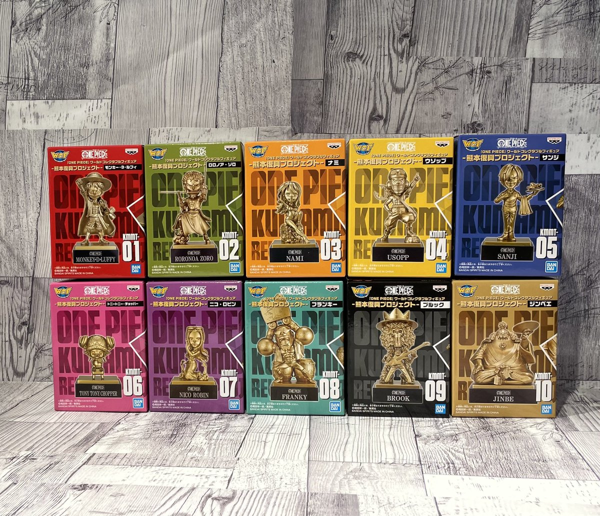 ワンピース　ワーコレ 熊本　ルフィ　ゾロ　サンジ　ウソップ　チョッパー　ジンベエ 再入荷】原画商品 ワールドコレクタブルフィギュア -熊本復興