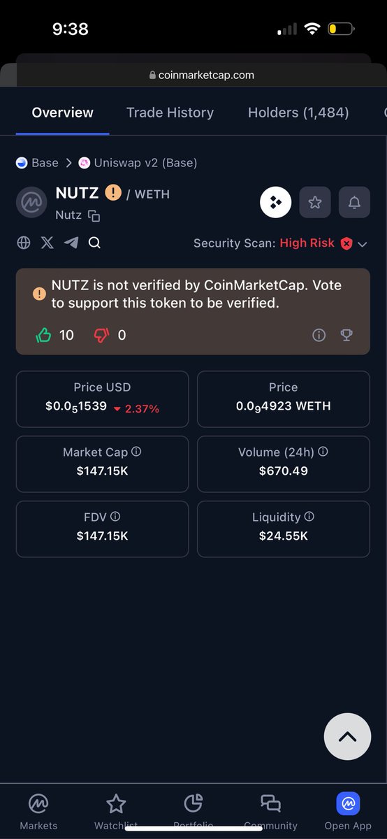 You want big bags…. then you have to go where the big bags grow! @Nutzcoin to the 🚀  🌙  Let's make some noise to get listed!

coinmarketcap.com/dexscan/base/0…

Drop a 👍 on the listing ‼️