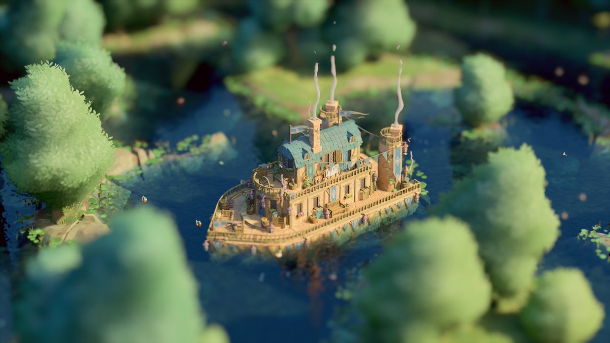 naydcasart's tweet photo. House Boat ⛴️ #TinyGlade #Tinydaily https://t.co/FlcXFrwy0r