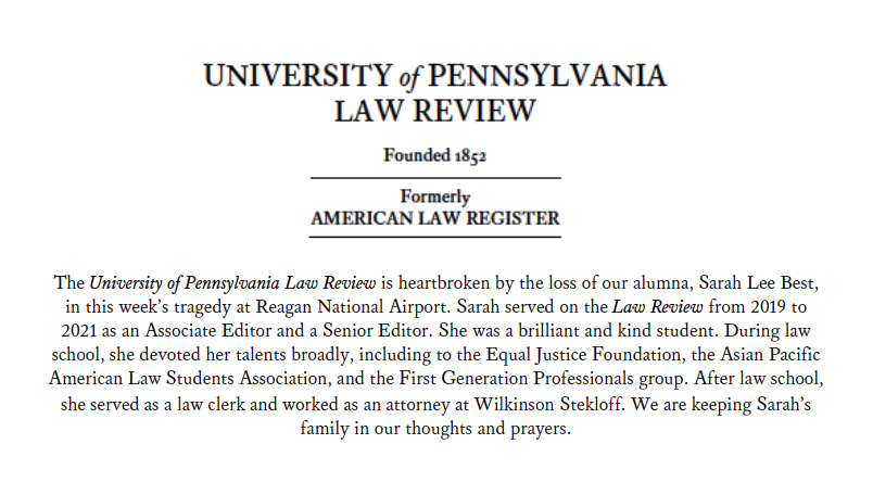 University of Pennsylvania Law Review tweet media