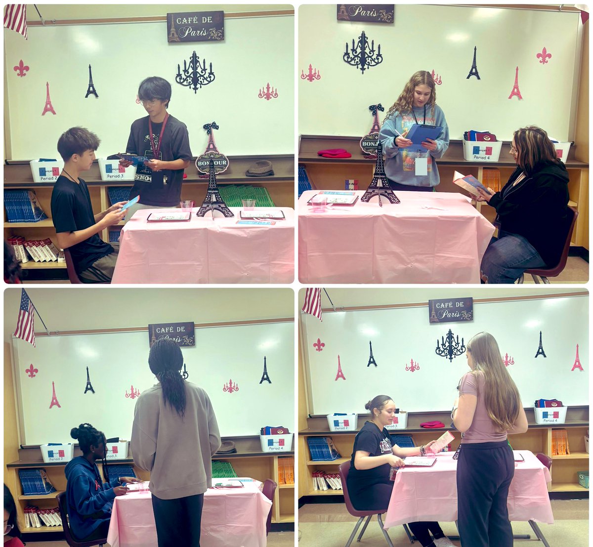 Bon appétit! We had a fantastic day in French class! We took turns as waiters and customers, ordering French food and practicing our language skills. 
#WeAreGrhs