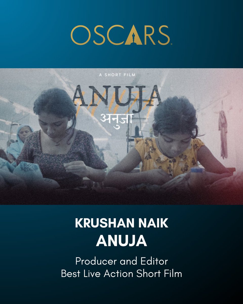 Congrats to alum Krushan Naik on his Oscar nomination for Anuja 🎥✨