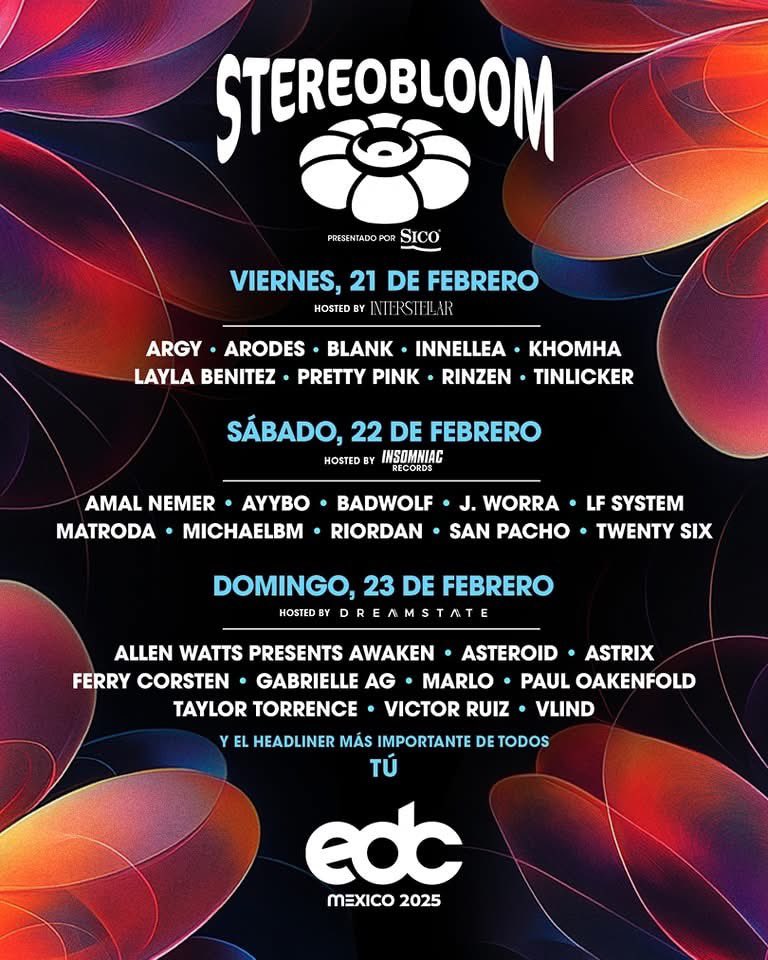 Así sonará StereoBloom en <a href="/EDC_MEXICO/">EDC Mexico</a> 2025 🌸🇲🇽