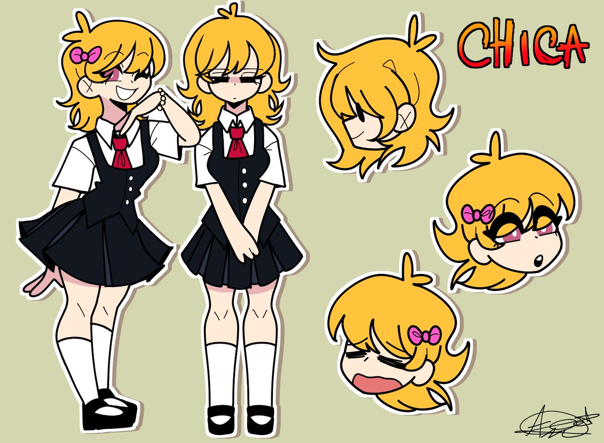 Quiero diseñar a algunos personajes de fnaf, porque no se siemore fue mi sueño hacer eso jaja, o sea como yo haria el fnafhs.

Y ya siendo una mujer mayor ahr, tengo la necesidad de hacerlo porque quiero y porque puedo, me vale si tiene pocas vistas o corazones #FNAF