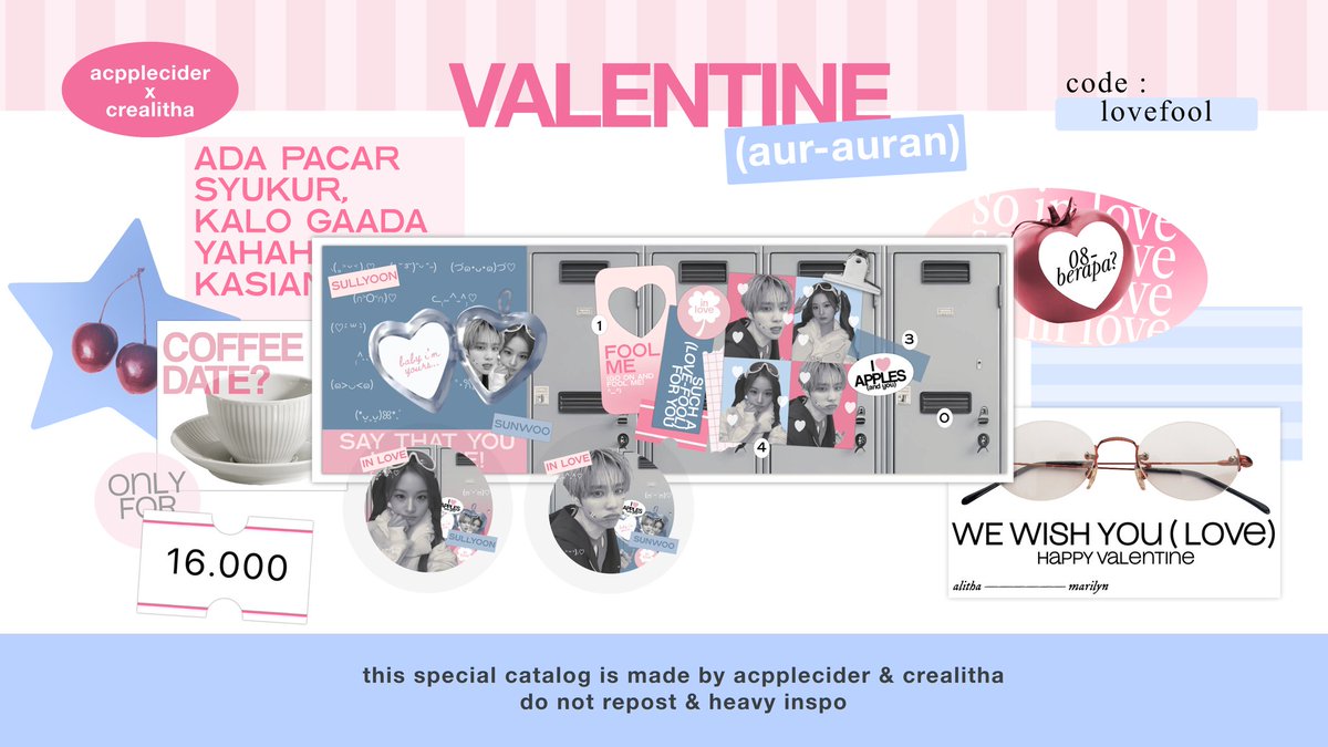 acpplecider's tweet photo. help rt, thanks!

Pagii, hari ini Alitha (@crealitha) &amp; Marilyn bakal open collab layout spesial Valentine! Collab akan dibuka mulai sekarang sampai tanggal 14 Februari, jadi ayo serbu dari sekarangg 🥨🤍

#zonauang https://t.co/C78nxbmKBi