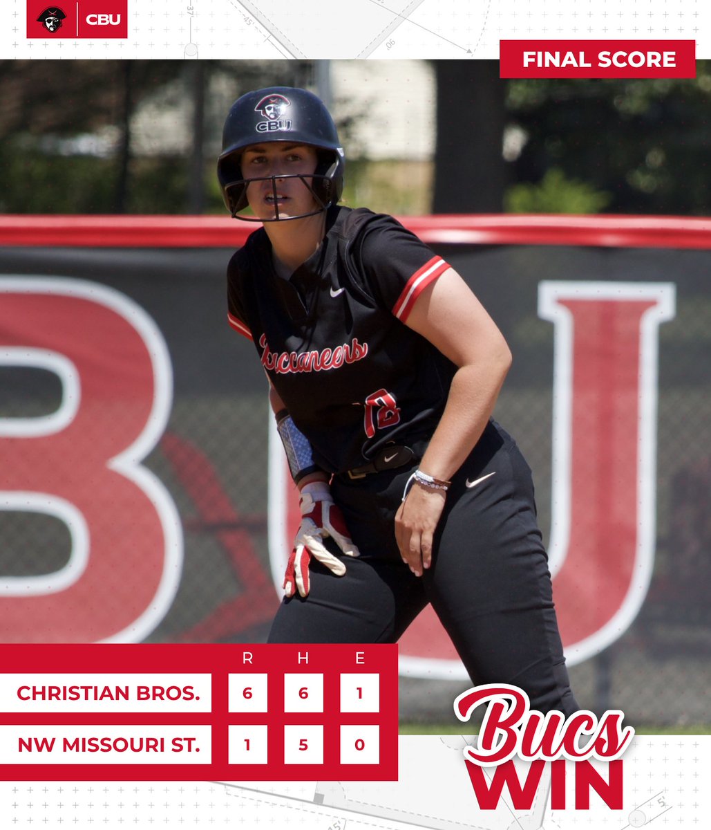 🥎 | FINAL: CBU 6, NWMS 1

Bucs start the season 2-0! 🙌

🔴 S. Alexander: 1-3, HR, 3 RBI, 1 R
⚫️ R. Simpson: 2-3, 2 2B, 2 RBI, 1 R
🔴 E. Schooler: 7.0 IP, 5 SO, 1 R

#GoBucs 🏴‍☠️