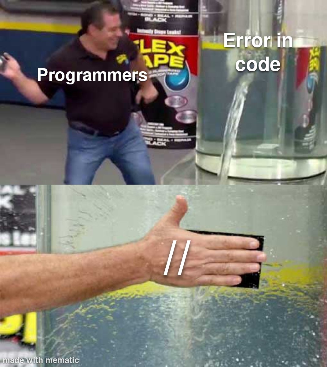 RyanEls4's tweet image. How programmers deal with coding errors 😁