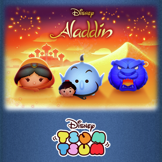 本日2月1日より、『LINE：ディズニー #ツムツム』に映画『アラジン』の