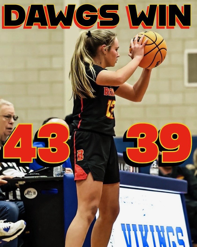 Dogs take down Geneva  43-39!
•Kaidyn King leads with 15 points 
•Hallie Crane with 9 
•Ali Thomas with 6 
•Natalie Warner with 5