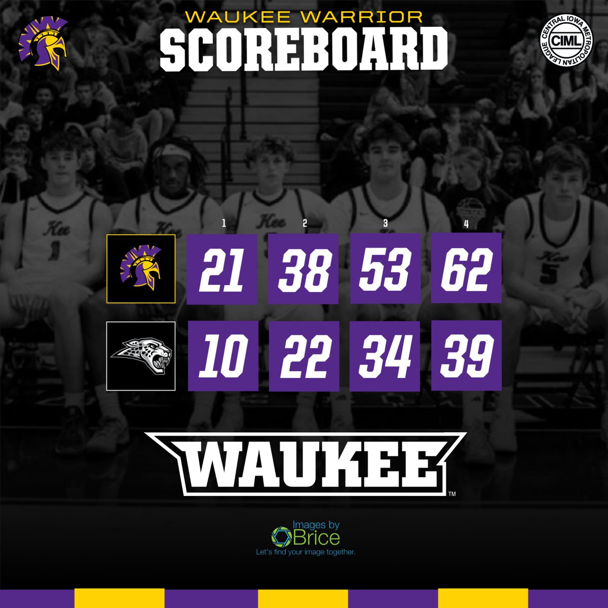 waukee_warriors's tweet photo. Waukee boys win vs. Ankeny Centennial 62-39. #6 Waukee takes on #8 CB Abraham Lincoln tomorrow in Council Bluffs at 2pm. #iahsbkb 🏀
#GoWarriors https://t.co/7cqeCa68Lz