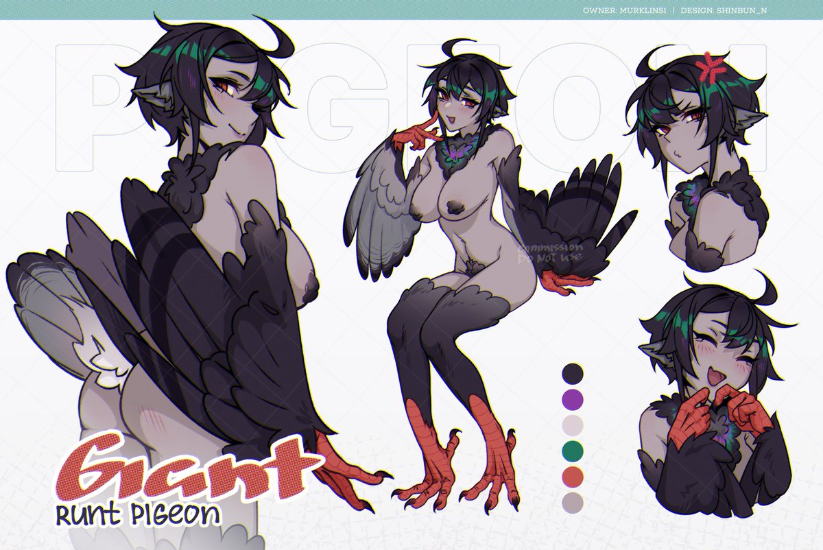 shinbun_n's tweet photo. I didn't expect to create such a nice pigeon girl 😭😭🙏🙏
Custom design for @/Murklins1 https://t.co/xan5JP1uIR
