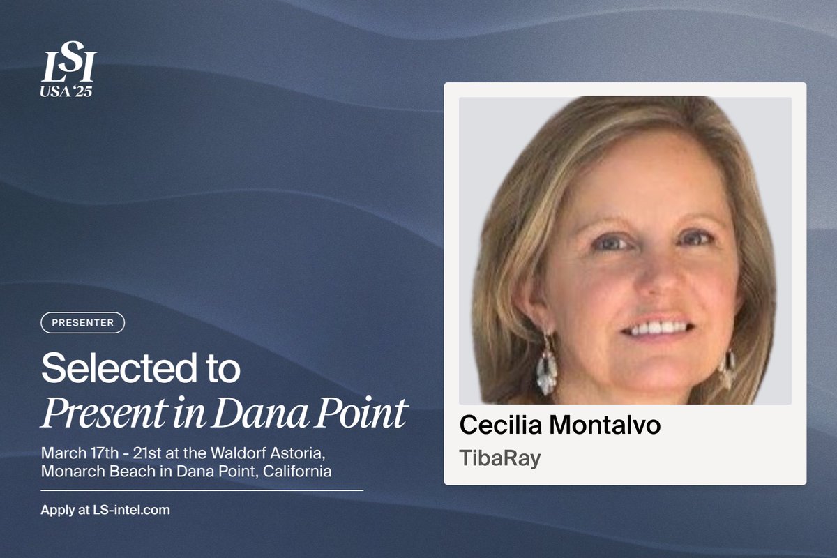 TibaRayInc's tweet photo. @LSI USA '25 - Connect with @TibaRayInc 's CEO, Cecilia Montalvo 
#MedTech #HealthTech #LSIAlumni https://t.co/mf4lpfXu8B
