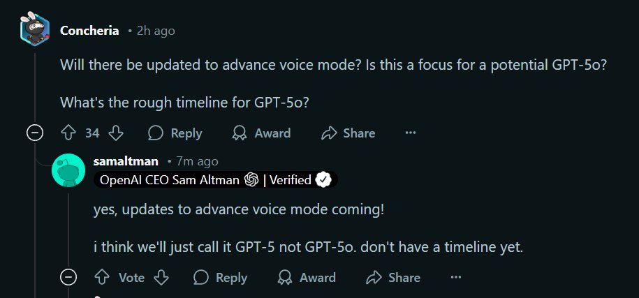 bycloudai's tweet image. reddit Q&amp;amp;A from OpenAI

for chatgpt plus users ($20), the limit is
o1: 50 msgs/week
o3-mini-high: 50 msgs/week
o3-mini: 150 msgs/day

and no plan to increase price over time, might even decrease

no news about gpt-5