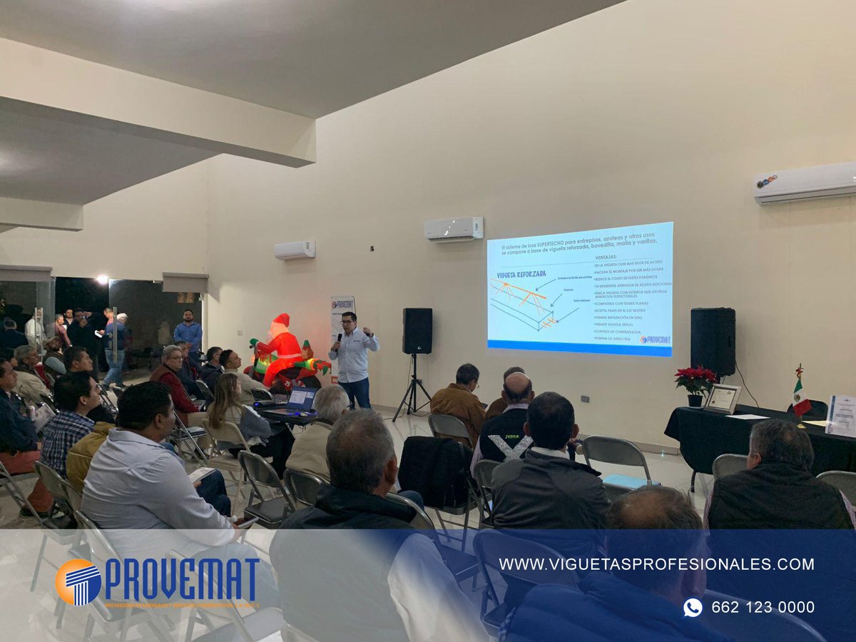 PROVEMATMX's tweet photo. Muchas gracias al @CICSON por invitarnos a conversar con sus miembros sobre las opciones de Vigueta y Bovedilla. #ViguetasProfesionales https://t.co/htslmUXq0p