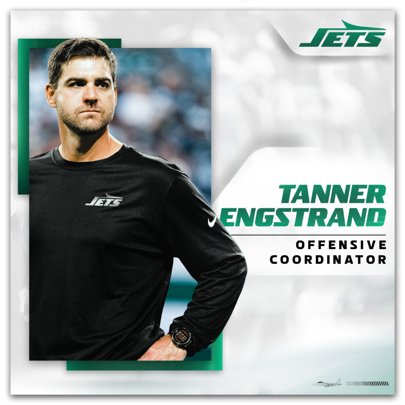 nyjets's tweet photo. NOW OFFICIAL! We've named Tanner Engstrand our new Offensive Coordinator.