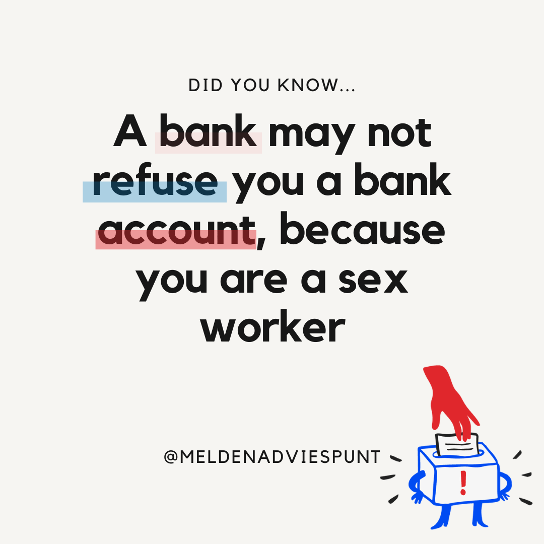 De enige bank die zich op dit moment hieraan houdt is Knab. Daar kan je een zakelijke rekening openen als je sekswerker bent.

#sekswerk #sekswerkiswerk