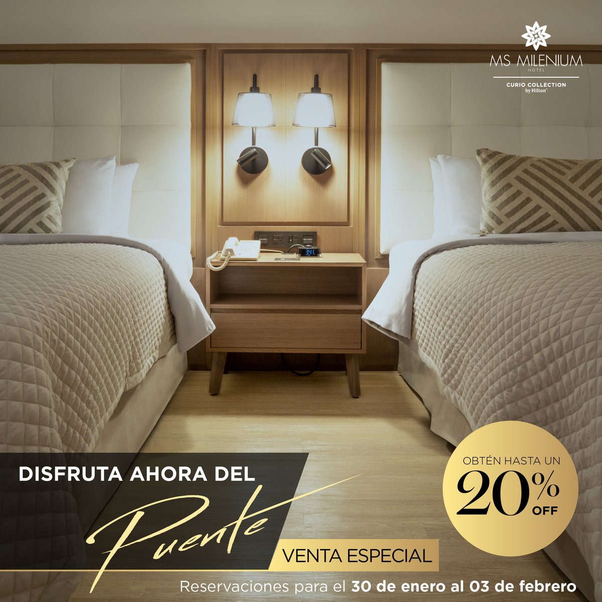 ms_milenium's tweet image. 🏨✨ Escápate a Monterrey este #PuenteDeConstitución ✨🏨

Aprovecha 20% de descuento en Hotel MS Milenium.
📅 Reserva del 28 de enero al 3 de febrero
📞 Info: 81 8368 6000 (código &quot;puente&quot;).

¡No te lo pierdas!

#MSMilenium #FinDeSemanaLargo #EscapadaPerfecta